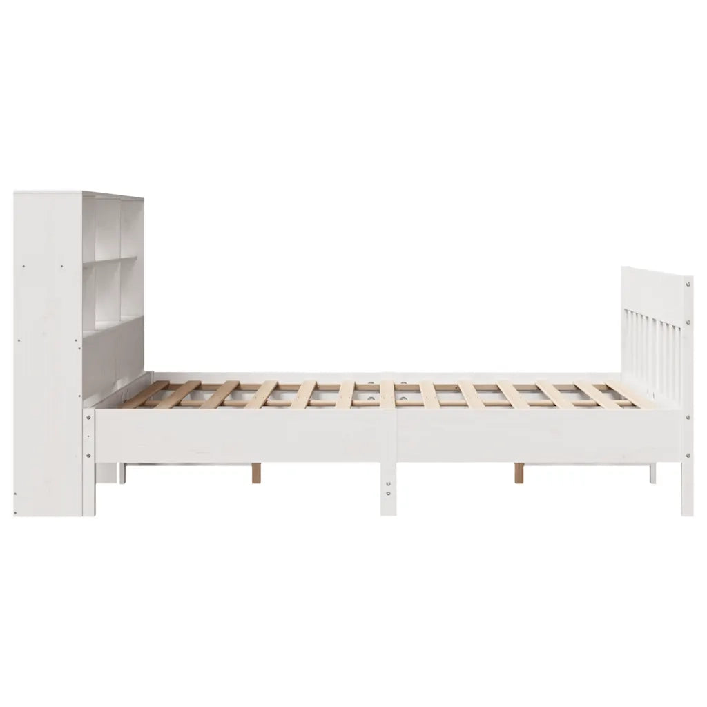 Letto senza Materasso Bianco 140x190 cm Legno Massello di Pino 3323234