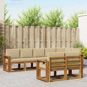 Set di divani da esterno con cuscino 8 pcs Naturale e Beige 3366576