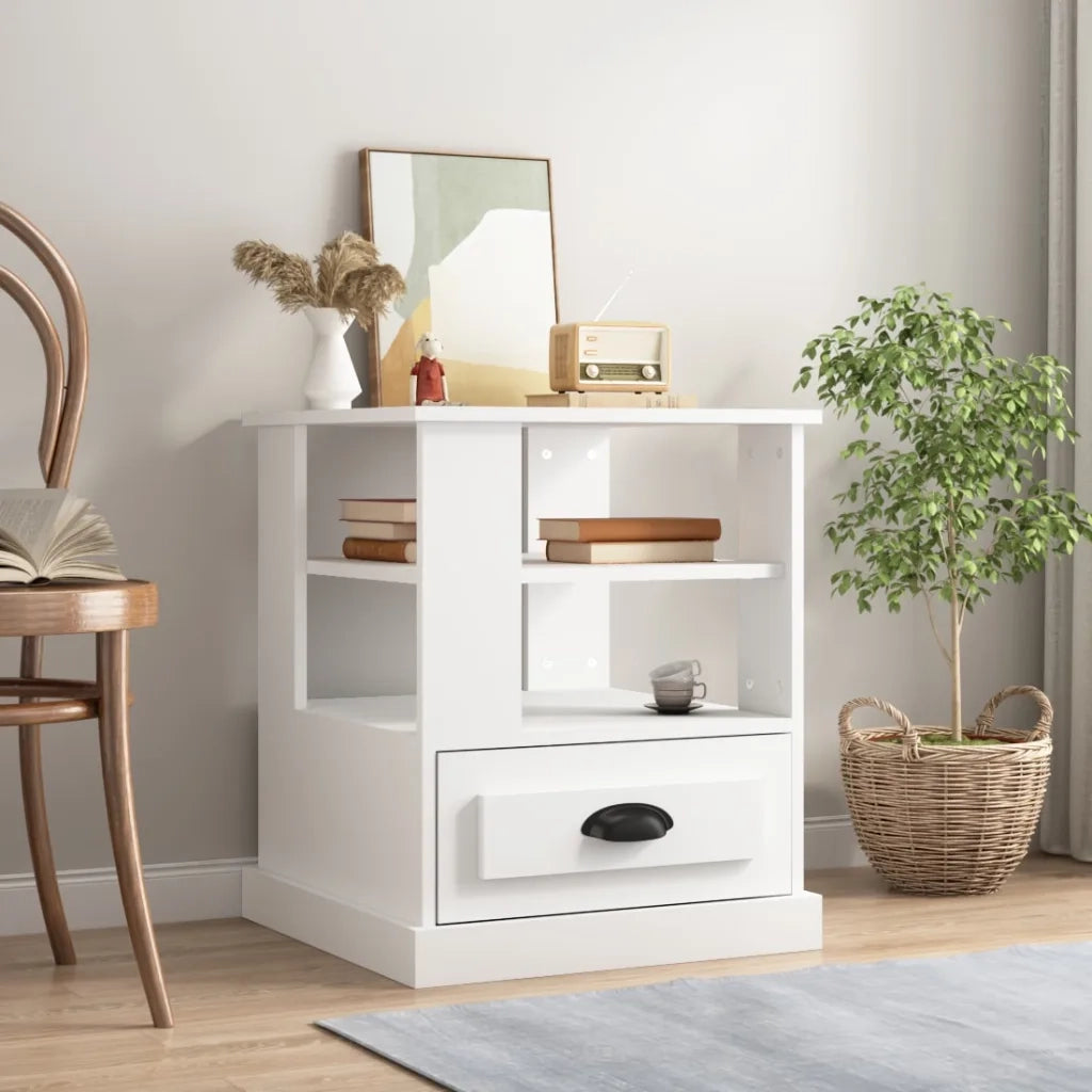 Tavolino Bianco 50x50x60 cm in Legno Multistratocod mxl 129864