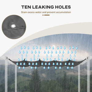 Telo di Ricambio per Pergola da Giardino 3x3m in Poliestere Grigio Scuro