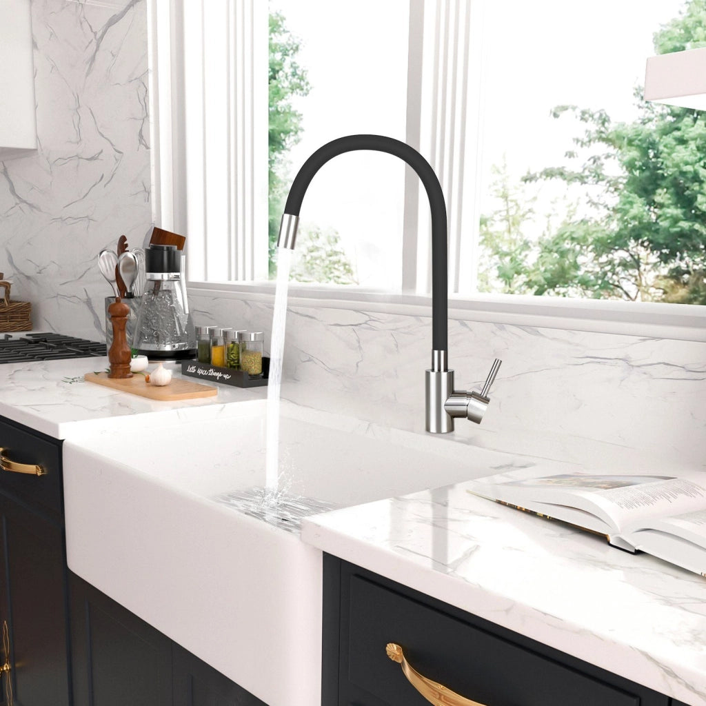 ZMH Rubinetti cucina in acciaio inox con getto estensibile e risparmio idrico