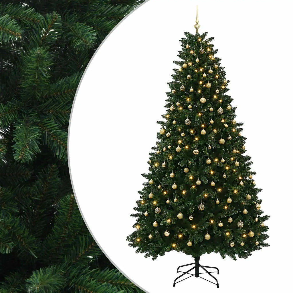 Albero di Natale artificiale verde medio con palline 300 cm 3467342