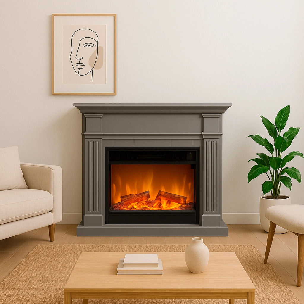 Sined Caminocalderagrigio Grigio Caminetto Elettrico Grigio Sined Caminocalderagrigio Eleganza e Funzionalita Per Ambienti Moderni Materiali Di Alta Qualita e Garanzia Inclusa