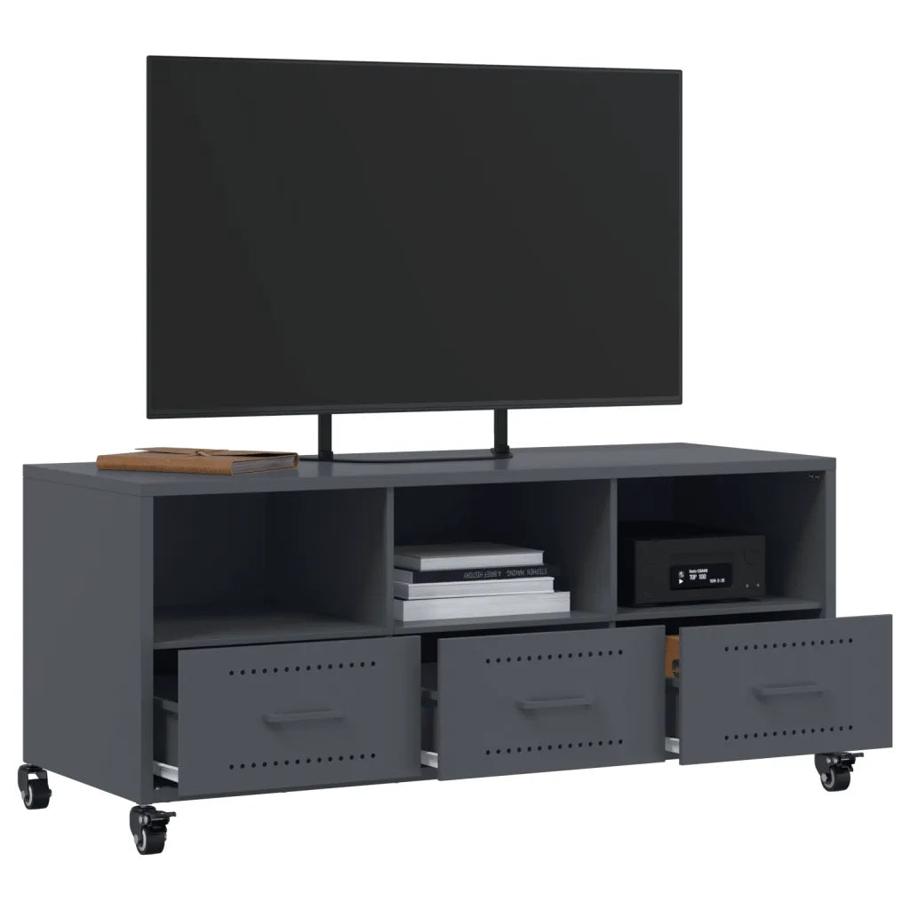 Mobile TV Antracite 100,5x39x43,5 cm Acciaio