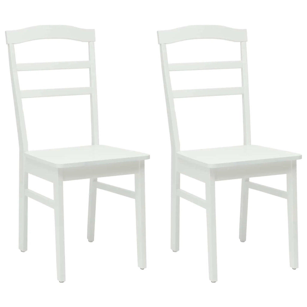 Sedia da pranzo 2 pcs Bianco Legno di gomma solido 42020498