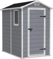 Casetta da Giardino Manor 4x6, Grigia, 130 X 192 X 198 h