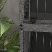 Gabbia per Roditori con 4 Ingressi a Livelli Multipli con Amaca, in Metallo e PP, 80x52x128 cm, Argento e Grigio