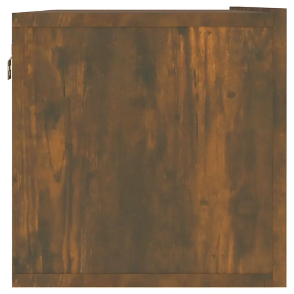 Mobile TV a Parete Rovere Fumo 120x30x30cm Legno Ingegnerizzato 815099