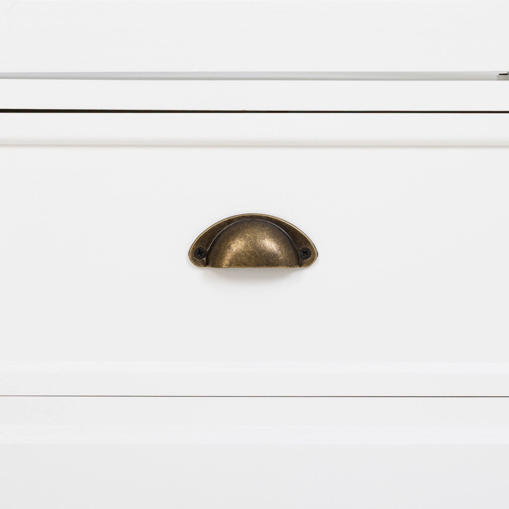 Vetrina in legno bianco con 2 ante e 2 cassetti 94x41x180,5h cm