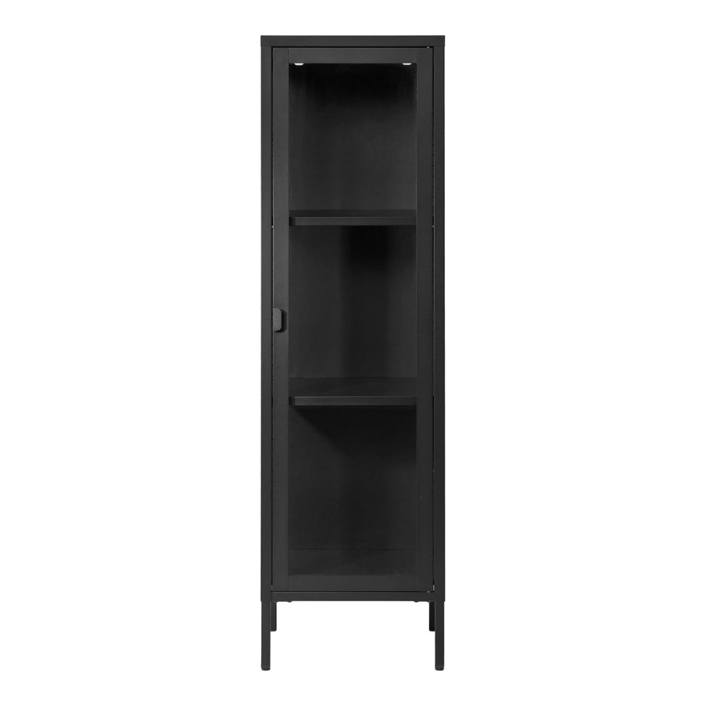 Vetrinetta Brisbane, Nero, Metallo, 35x40x140 cm