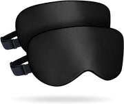 Slaapmasker in set da 2 con fodera in pelle di mora 100% per signora e signore
