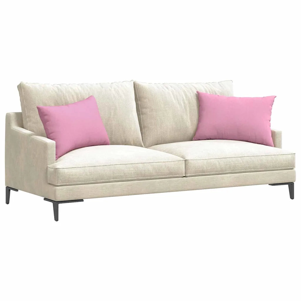 Cuscini da Divano 2 pz | Cuscini per sedie Rosa 60 x 40 cm Tessuto