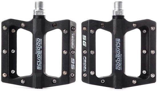 Pedali per Bicicletta - Nylon Vezel - Antiscivolo e Imbottito - Piattaforma Larga - Peso Leggero - Adatti per Biciclette da Corsa e MTB