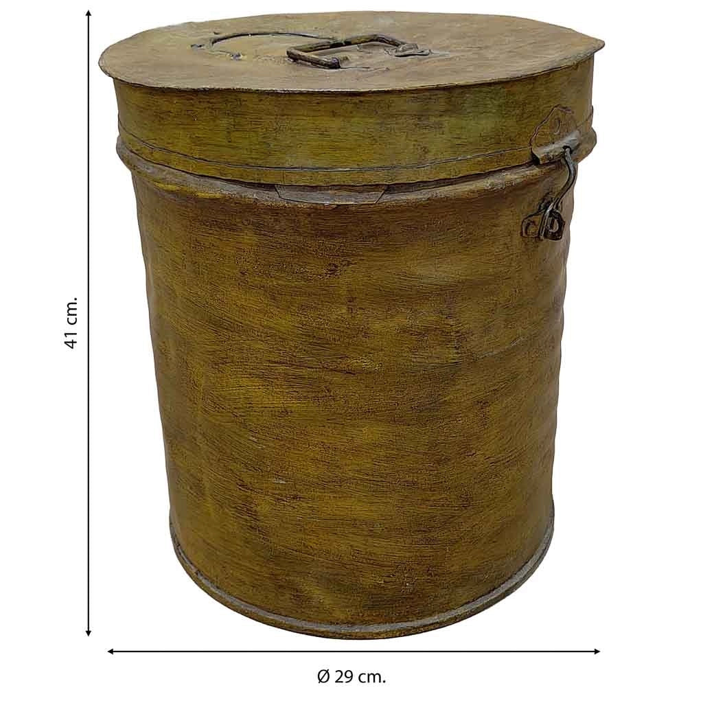 Baule in metallo artigianale 29x29x41h cm