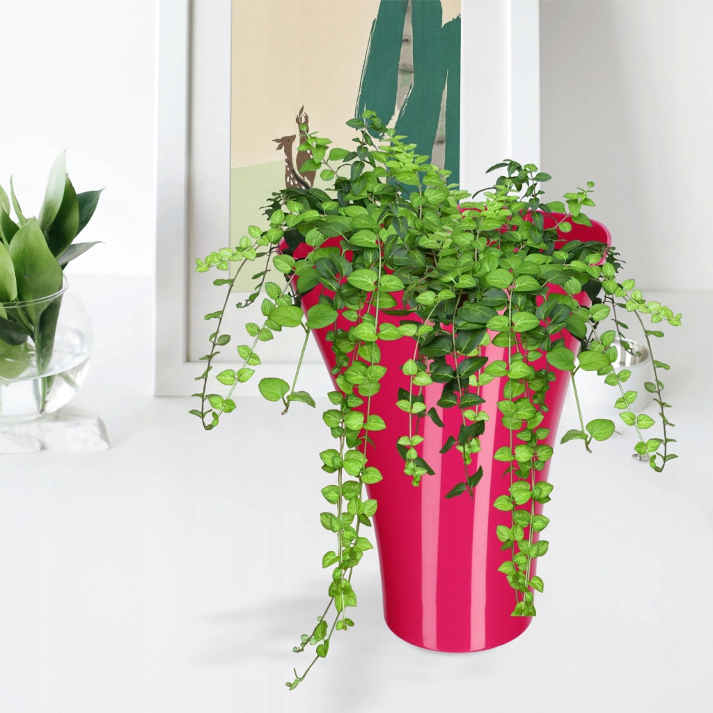 KADAX Copertura per vaso da fiori e piante, supporto per fiori in plastica rosa, 16,5 cm