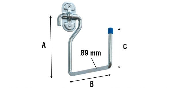 GANCIO ZINCATO 4040 MULTIUSO DA PARETE 150 MM- 10,0 pz