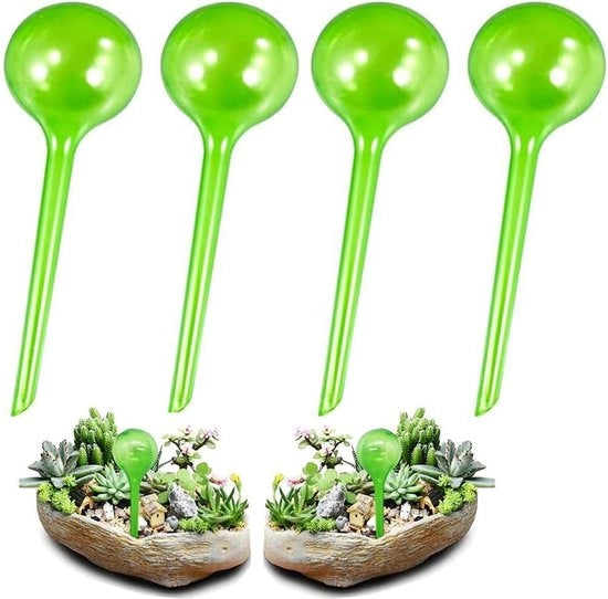 Pacchetto di 4 Sferette per l'Acqua, Piante in Vaso, Idroforo per Piante, Adatto per l'Acqua delle Piante, Indoor e Outdoor (Verde)