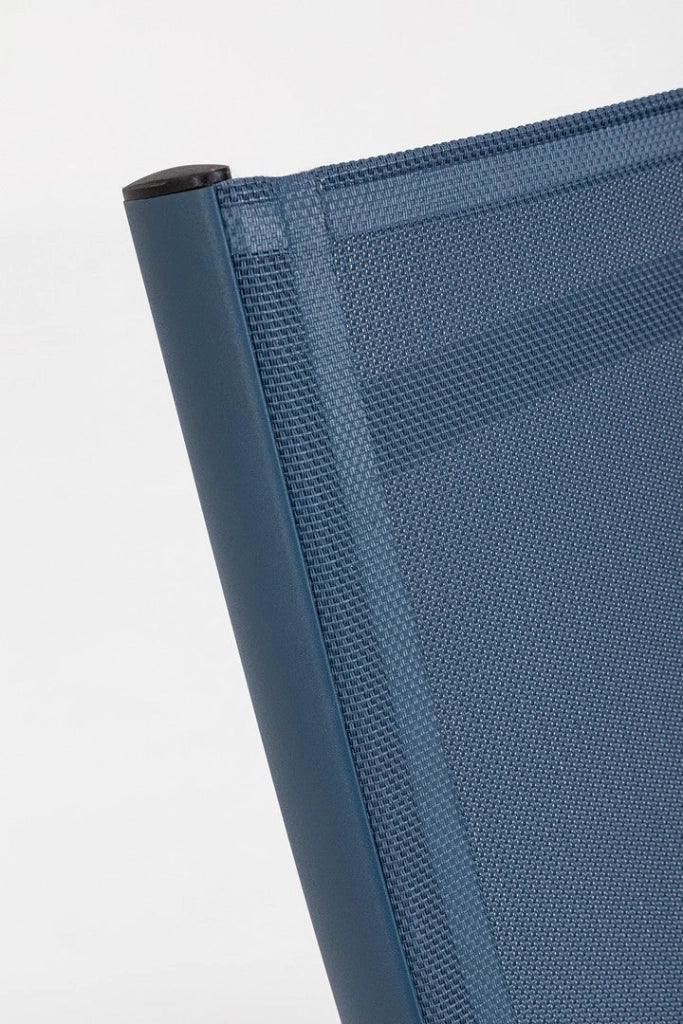 Set 2 Poltrone da Giardino 53x166,5x90 cm in Alluminio Taylor Navy