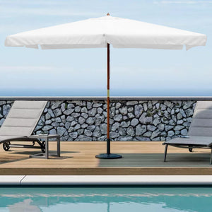 Ombrellone da Giardino 3x4 m Palo Ø48 mm Fantasy in Legno Bianco