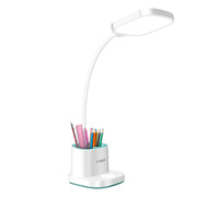 Lampada da scrivania a LED flessibile con portapenne Funzione PowerBank Bianco Max excell