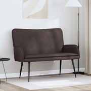 Divano a 2 Posti Marrone Scuro 115 x 61 x 87 cm Tessuto