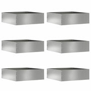 Bordura per Prato 6 pz 40 x 40 x 13 cm Acciaio zincato Argento 874713