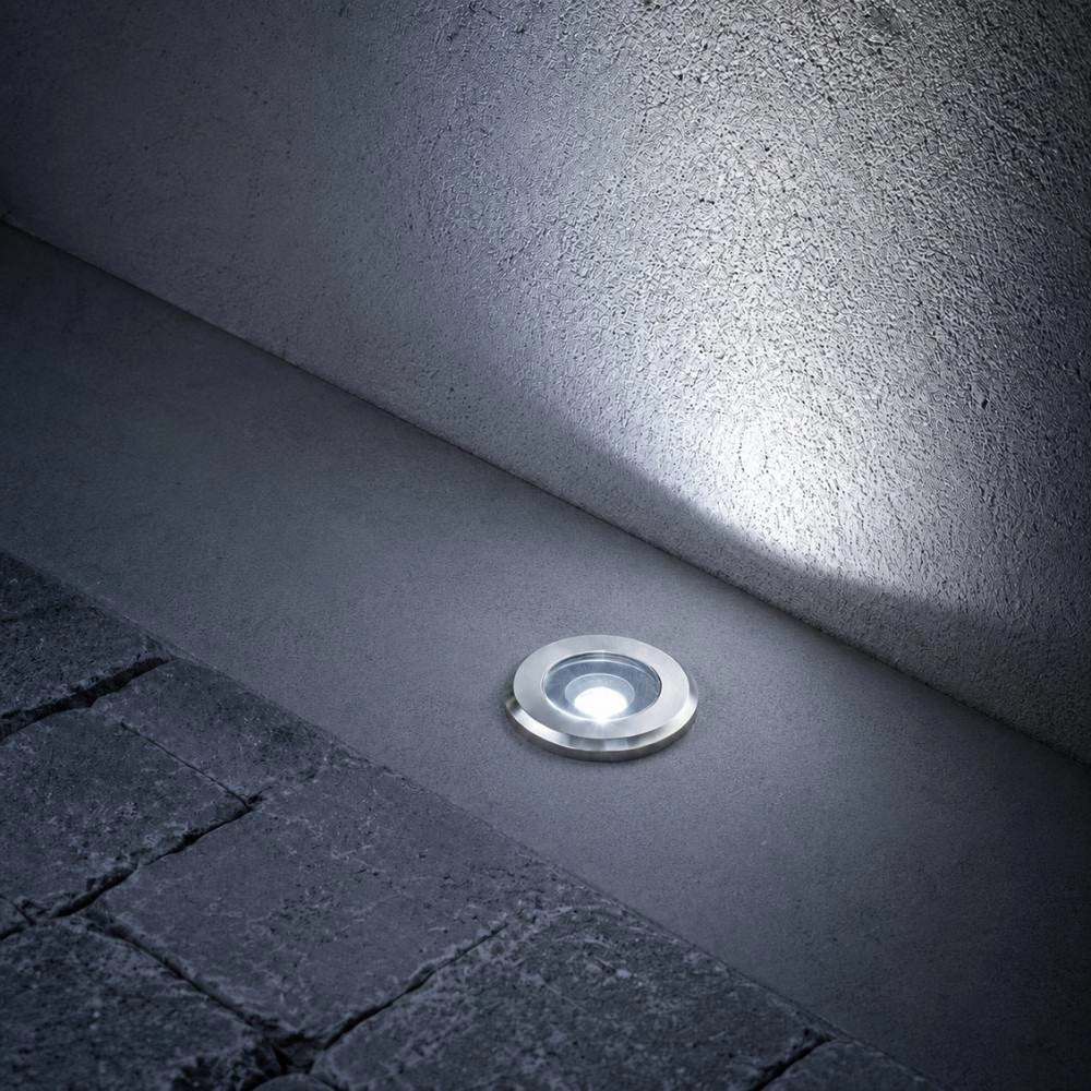 Faretto led incasso pavimento in acciaio inox silver *** temperatura colore lampada 6000k bianco freddo, confezione 1