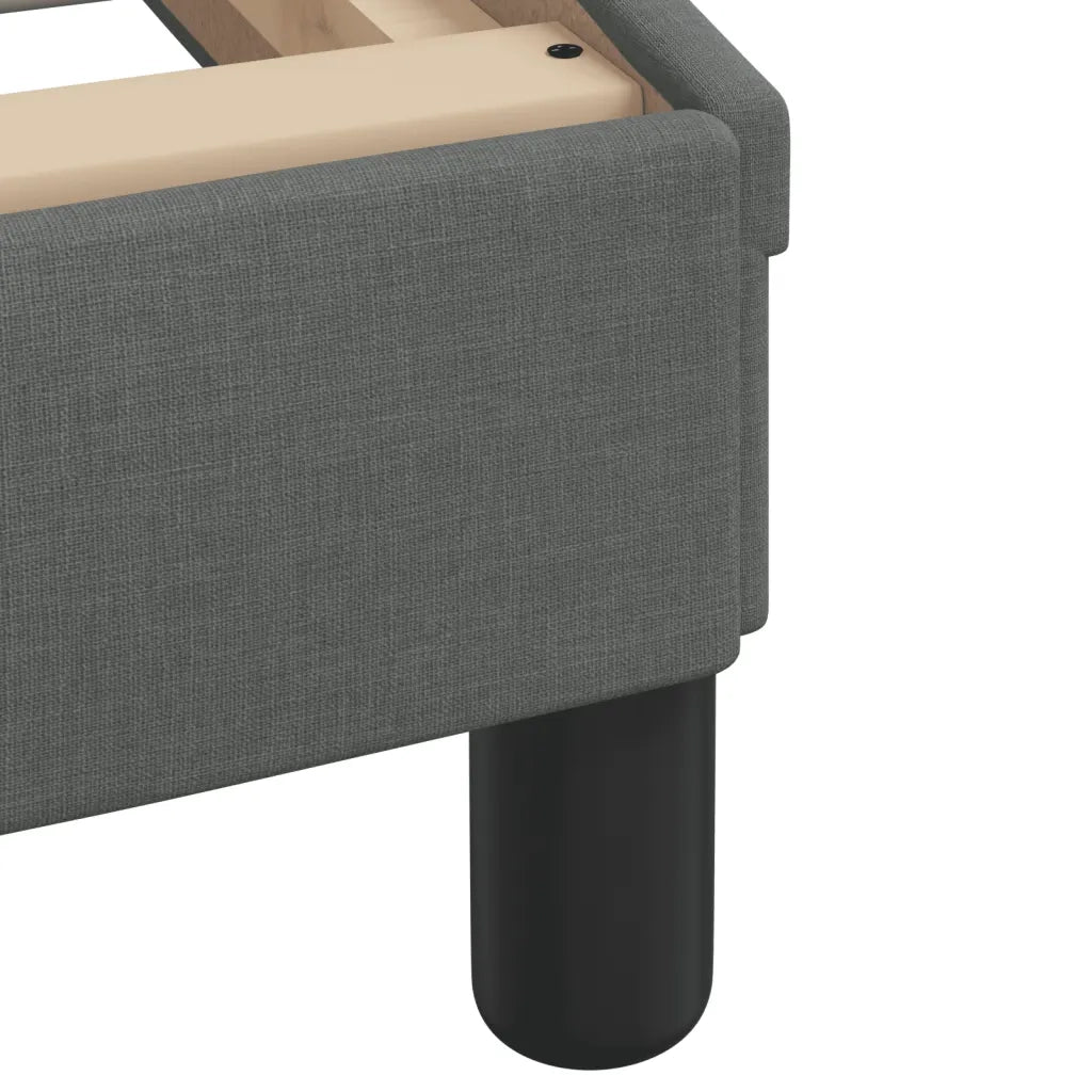 Letto con Materasso Dover Grigio Scuro 100x200 cm in Tessuto