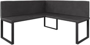 panca ad angolo Ravon, Antracite, 150 x 150 cm, adatta come panca da pranzo per cucine e zone pranzo