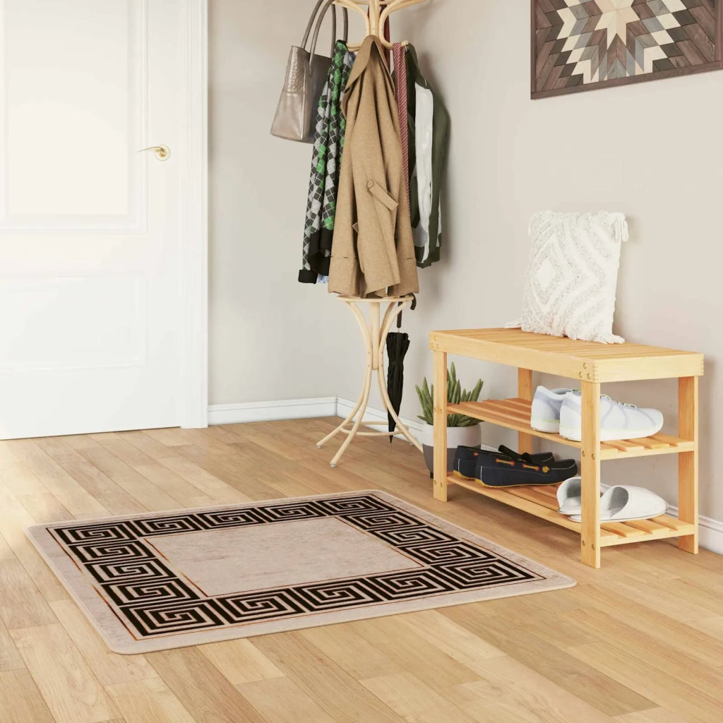 Runner Tappeto MARSA Nero 100 x 100 cm Poliestere e PVC 42023336