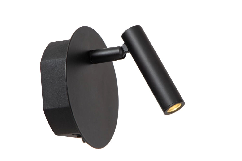 Applique lettura Jolijn nera USB ricaricabile LED 2W Lucide
