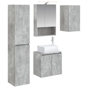 Set di Armadi da Bagno 5 pcs Grigio Cemento 50 x 14,5 x 70 cm 3407322