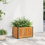 Fioriera da Giardino-Vaso da Esterno 45x30x27,5 cm in Legno Massello di Acacia