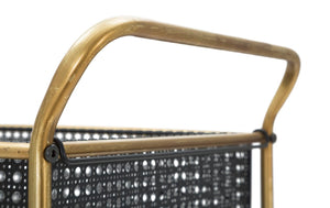 Carrello Fashion 56x37x81 cm in Ferro Nero e Oro