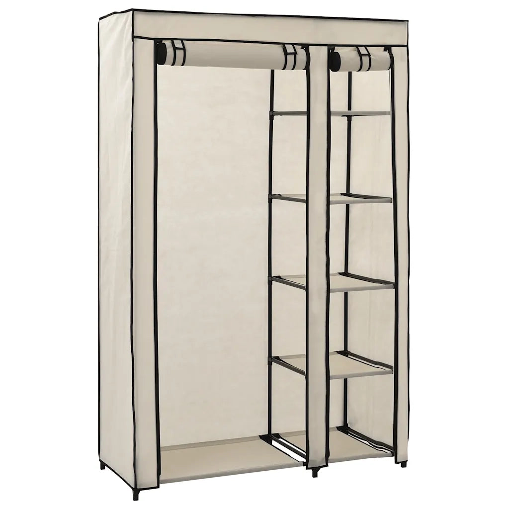 Armadio Pieghevole Crema 110x45x175 cm in Tessuto CFW5093833