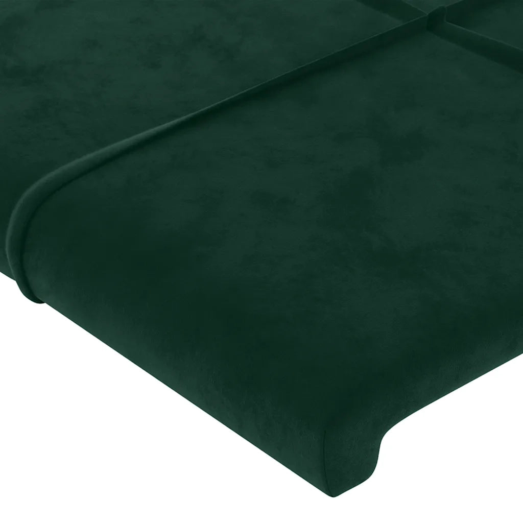Testiera Verde Scuro 80x5x78/88 cm in Velluto 346015