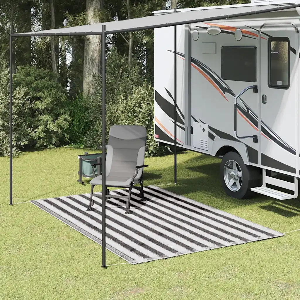 vidaXL Tappeto da Tenda 250x200 cm Antracite e Bianco