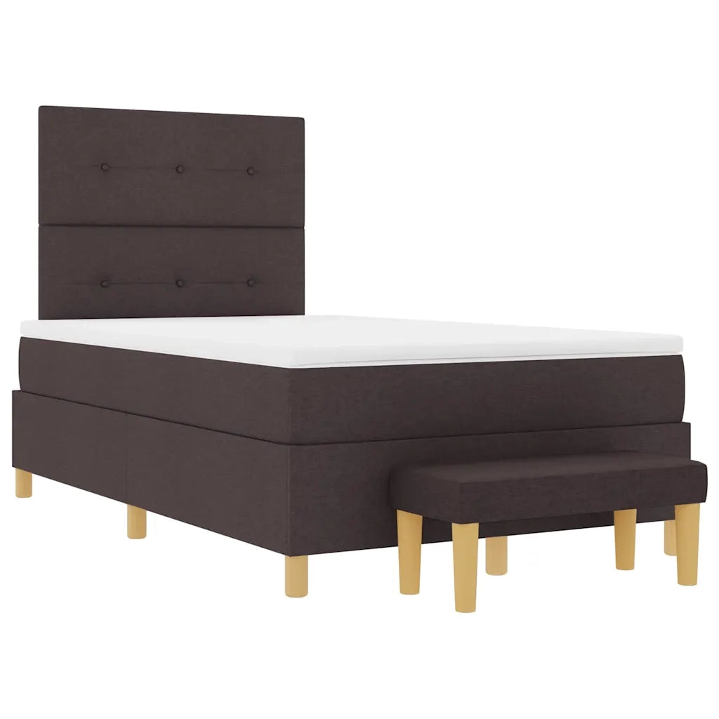 Letto a molle con testiera Marrone Scuro 190 x 120 cm Tessuto 3344285