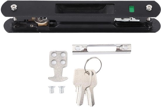 Serratura per porta esterna a scorrimento - Serratura per porta esterna anti furto - Serratura per porta esterna mobile - Installazione facile - Cassetto in acciaio inossidabile