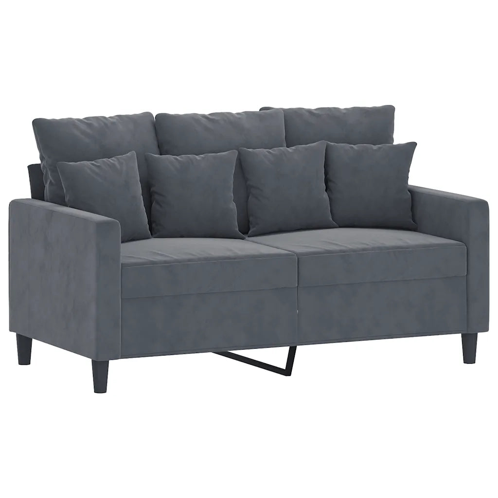 Divano a 2 Posti grigio scuro 120 cm in Vellutocod mxl 83236