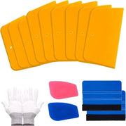 Kit di applicazione per film di oscuramento per finestre - Spalature di riempimento, scheggiatori in plastica e spazzole a pelo di veltro con guanti