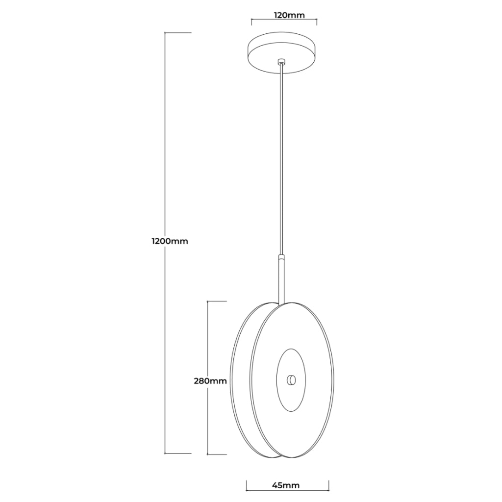 Lampada sospesa verticale CASY nera vetro fumé LED CCT 6W