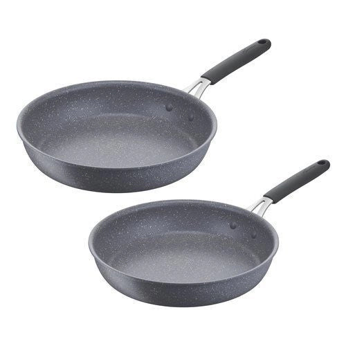 Lagostina 2100126569 Tempra Mineral Set 2 Padelle Antiaderenti Mineralis Induzione 24 cm 28 cm colore Grigio