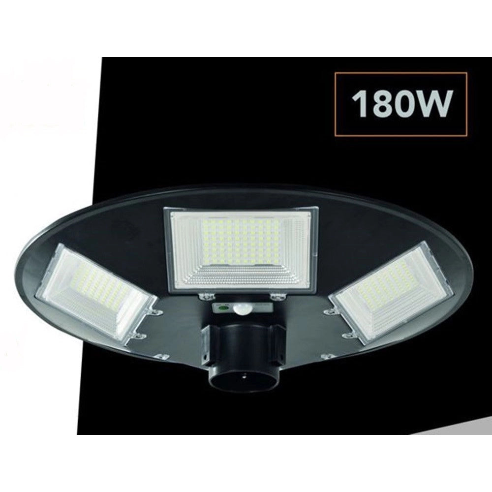 Trade Shop - Lampione Ufo Led Pannello A Energia Solare 180w Luce Bianca Fredda 6500k Sl-911-200-6500k -