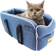 Sedile per cani e gatti piccolo formato materassino per animali domestici - sedile elevato gatto/cane blu - alta qualità - confortevole e sicuro 001