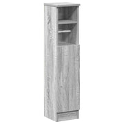 Mobile da Bagno | Armadio da bagno con Portarotolo Grigio Sonoma 20,5x22x90 cm