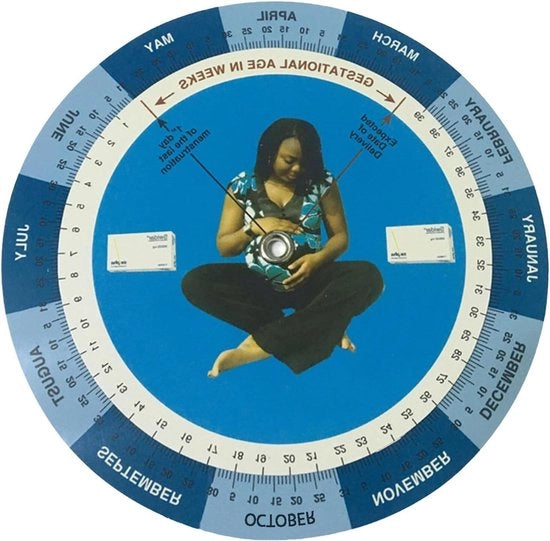 Set di 8 Ruote Ostetriche in Plastica - Calcolatore per Donne in Gravidanza/Curanti
