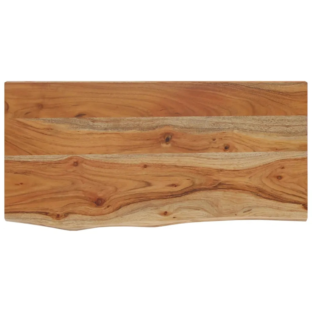 Piano Tavolo | Mensola a Muro 60x30x3,8cm Rettangolare Legno Acacia Bordi Vivi