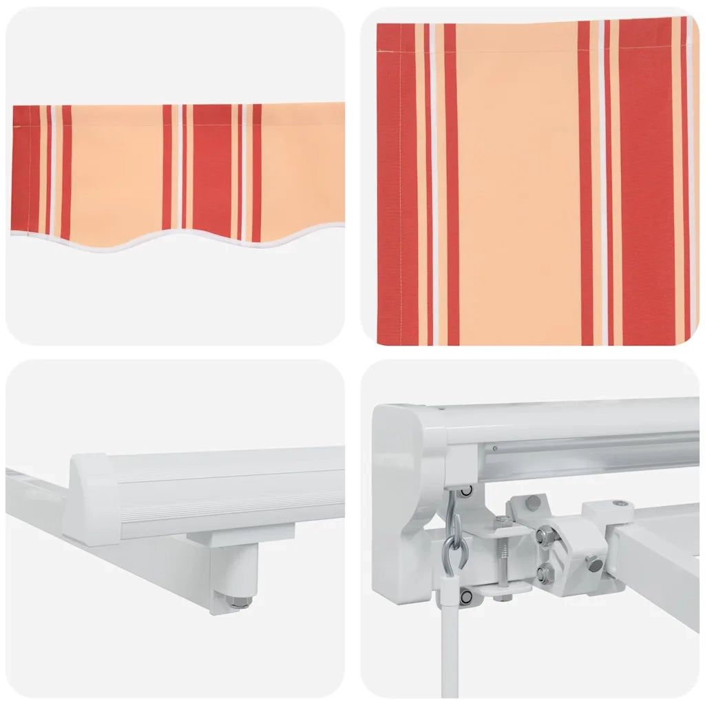 vidaXL Tenda Retrattile Striscia Multicolore 300x200 cm Tessuto