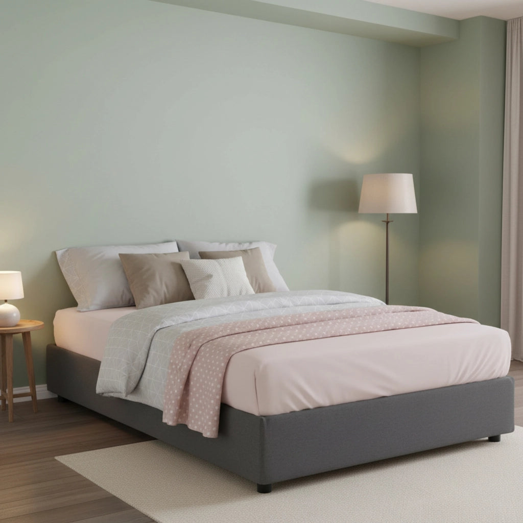 Andla, Letto Piazza e Mezza Sfoderabile Made in Italy, Grigio